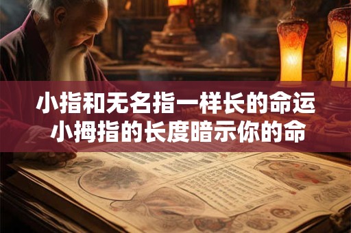 小指和无名指一样长的命运 小拇指的长度暗示你的命运