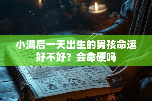 小满后一天出生的男孩命运好不好？会命硬吗