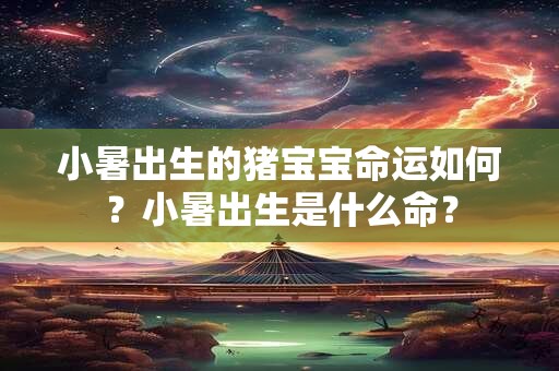 小暑出生的猪宝宝命运如何？小暑出生是什么命？