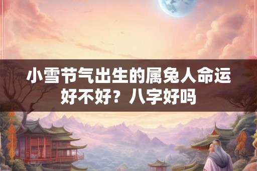 小雪节气出生的属兔人命运好不好？八字好吗