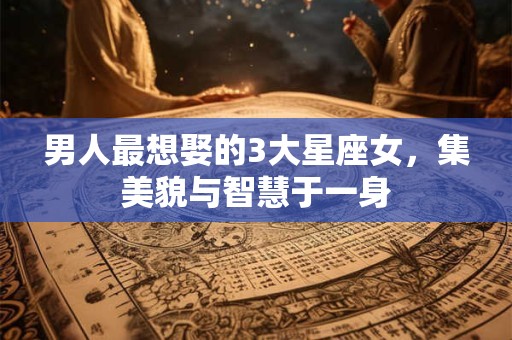 男人最想娶的3大星座女，集美貌与智慧于一身