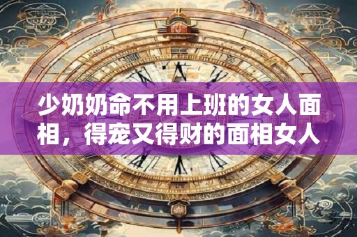 少奶奶命不用上班的女人面相，得宠又得财的面相女人