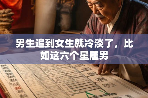 男生追到女生就冷淡了，比如这六个星座男