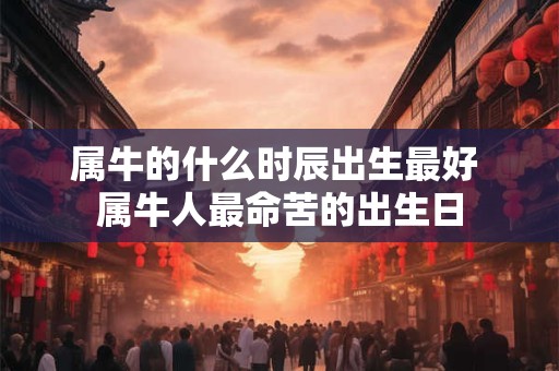 属牛的什么时辰出生最好 属牛人最命苦的出生日