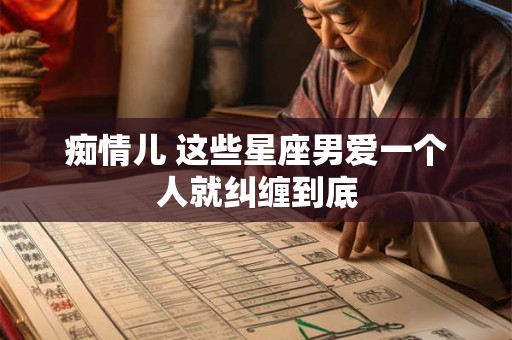 痴情儿 这些星座男爱一个人就纠缠到底