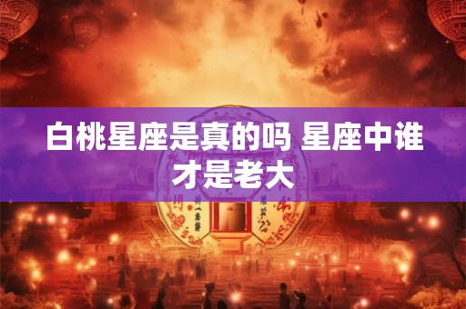 白桃星座是真的吗 星座中谁才是老大