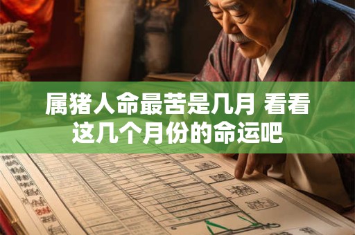 属猪人命最苦是几月 看看这几个月份的命运吧