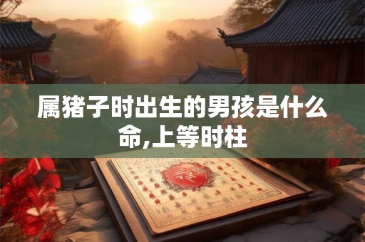 属猪子时出生的男孩是什么命,上等时柱