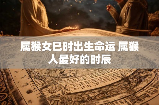 属猴女巳时出生命运 属猴人最好的时辰