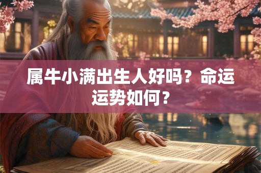 属牛小满出生人好吗？命运运势如何？