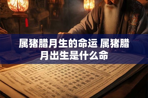 属猪腊月生的命运 属猪腊月出生是什么命