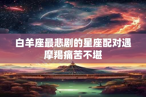 白羊座最悲剧的星座配对遇摩羯痛苦不堪