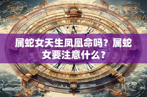 属蛇女天生凤凰命吗？属蛇女要注意什么？