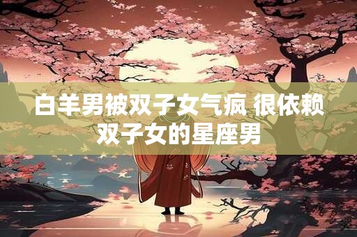 白羊男被双子女气疯 很依赖双子女的星座男