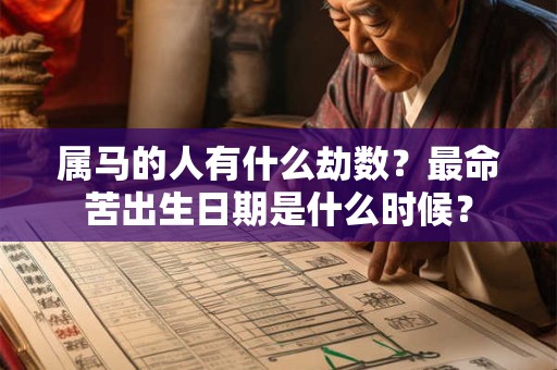 属马的人有什么劫数？最命苦出生日期是什么时候？
