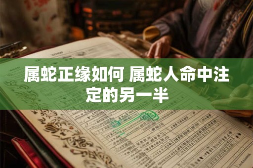 属蛇正缘如何 属蛇人命中注定的另一半