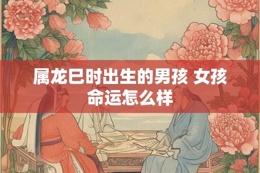 属龙巳时出生的男孩 女孩命运怎么样