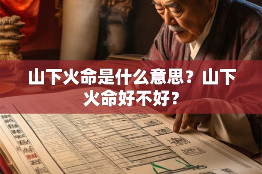 山下火命是什么意思？山下火命好不好？