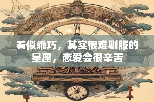 看似乖巧，其实很难驯服的星座，恋爱会很辛苦