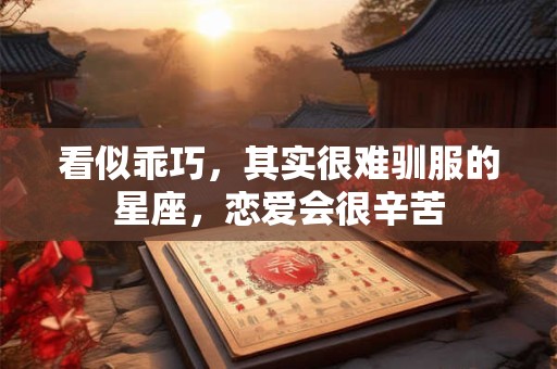 看似乖巧，其实很难驯服的星座，恋爱会很辛苦