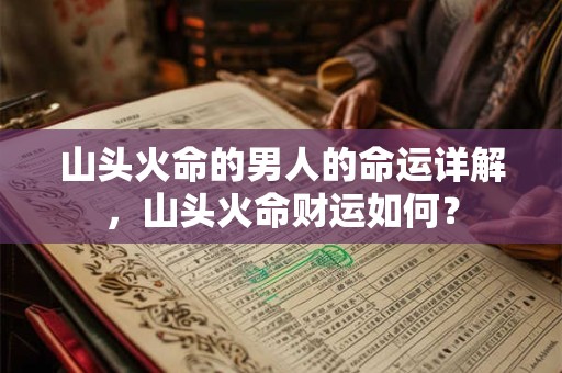 山头火命的男人的命运详解，山头火命财运如何？