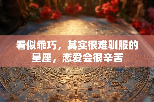 看似乖巧，其实很难驯服的星座，恋爱会很辛苦