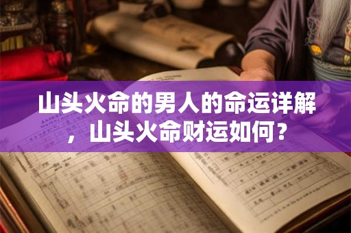 山头火命的男人的命运详解，山头火命财运如何？