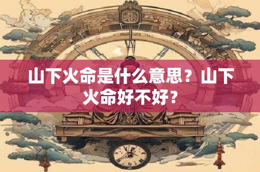山下火命是什么意思？山下火命好不好？