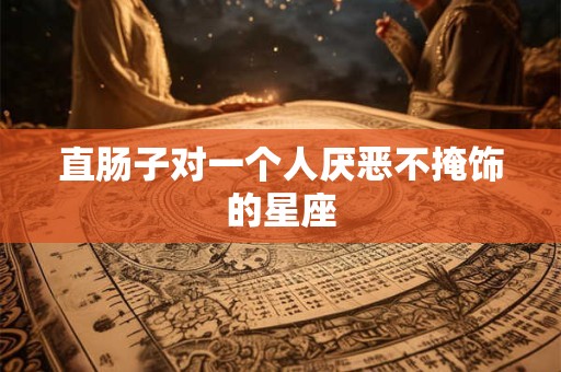 直肠子对一个人厌恶不掩饰的星座
