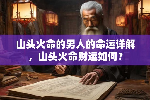山头火命的男人的命运详解，山头火命财运如何？