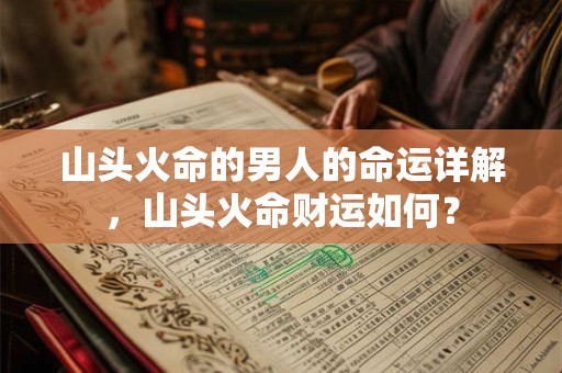 山头火命的男人的命运详解，山头火命财运如何？