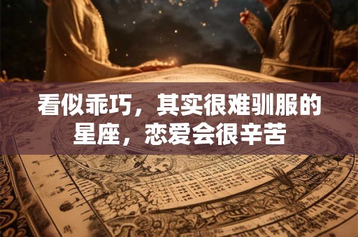 看似乖巧，其实很难驯服的星座，恋爱会很辛苦