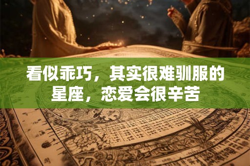 看似乖巧，其实很难驯服的星座，恋爱会很辛苦