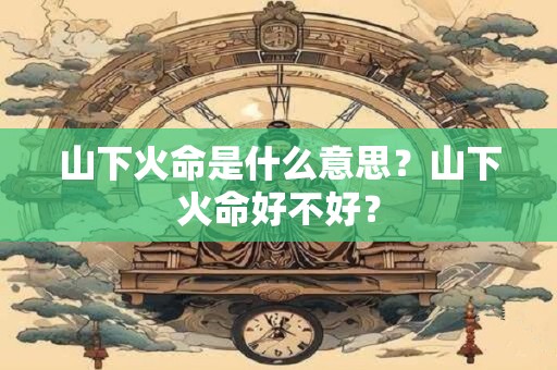 山下火命是什么意思？山下火命好不好？