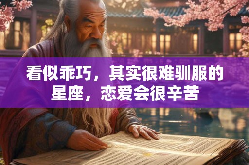 看似乖巧，其实很难驯服的星座，恋爱会很辛苦
