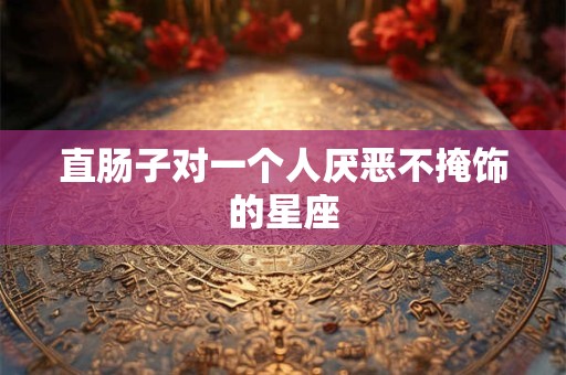 直肠子对一个人厌恶不掩饰的星座