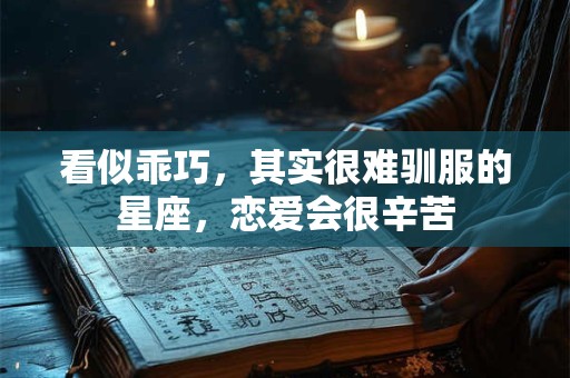 看似乖巧，其实很难驯服的星座，恋爱会很辛苦