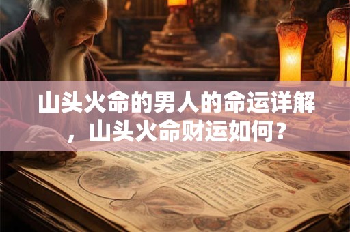 山头火命的男人的命运详解，山头火命财运如何？