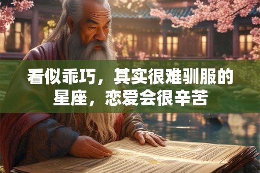 看似乖巧，其实很难驯服的星座，恋爱会很辛苦