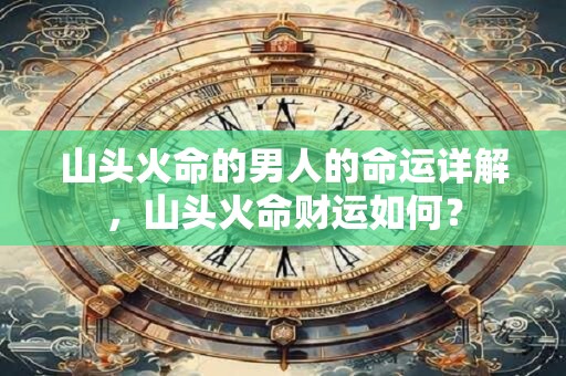 山头火命的男人的命运详解，山头火命财运如何？
