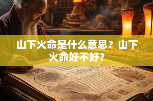 山下火命是什么意思？山下火命好不好？