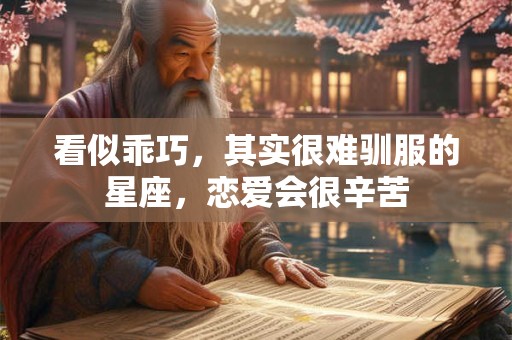 看似乖巧，其实很难驯服的星座，恋爱会很辛苦