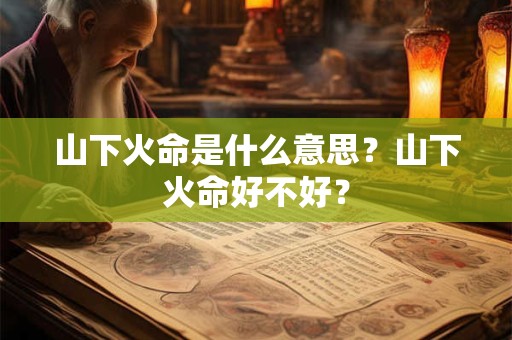 山下火命是什么意思？山下火命好不好？