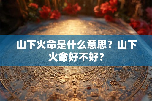 详细阅读:山下火命是什么意思?山下火命好不好? 山下火命是什么意思?山下火命好不好?