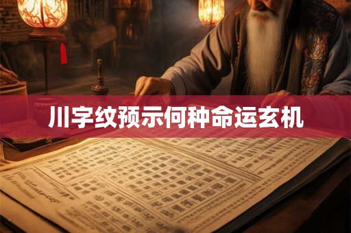 川字纹预示何种命运玄机