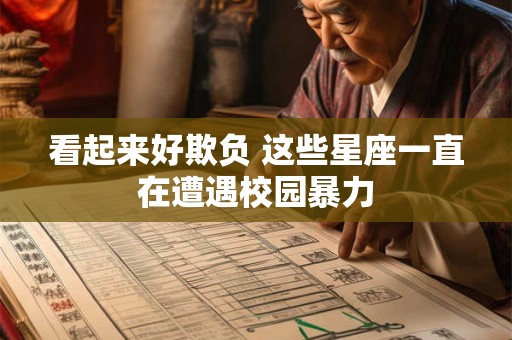 看起来好欺负 这些星座一直在遭遇校园暴力