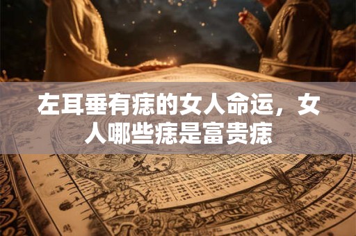 左耳垂有痣的女人命运，女人哪些痣是富贵痣