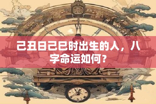 己丑日己巳时出生的人，八字命运如何？