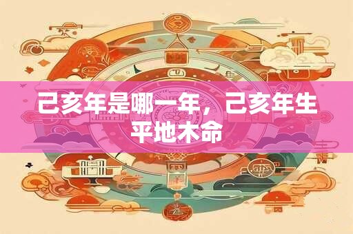 己亥年是哪一年，己亥年生平地木命