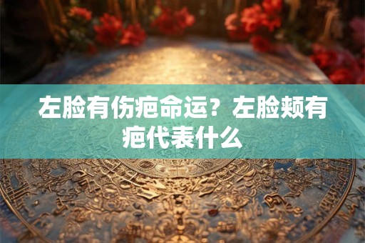 左脸有伤疤命运？左脸颊有疤代表什么